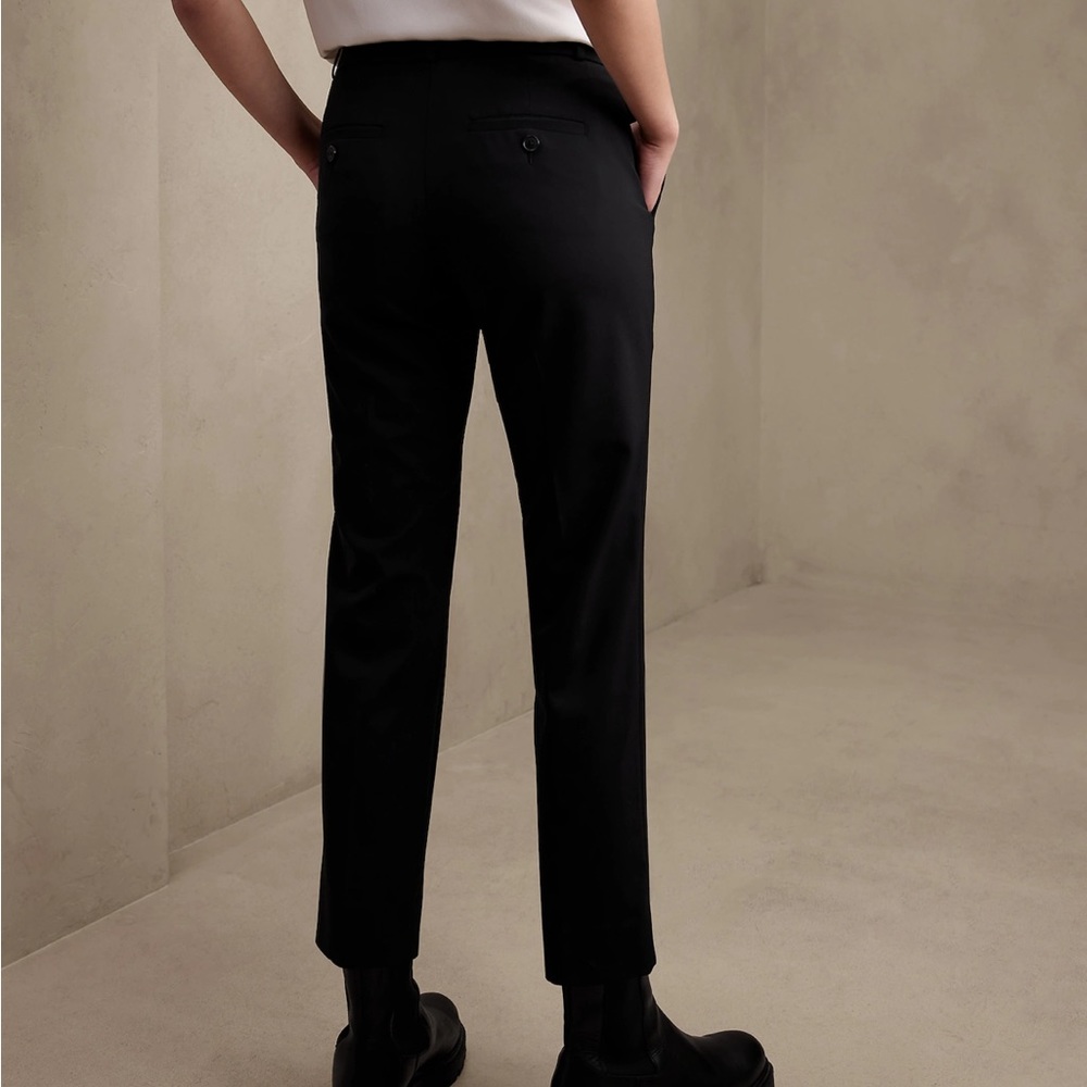 NEW black wool blend slim pants